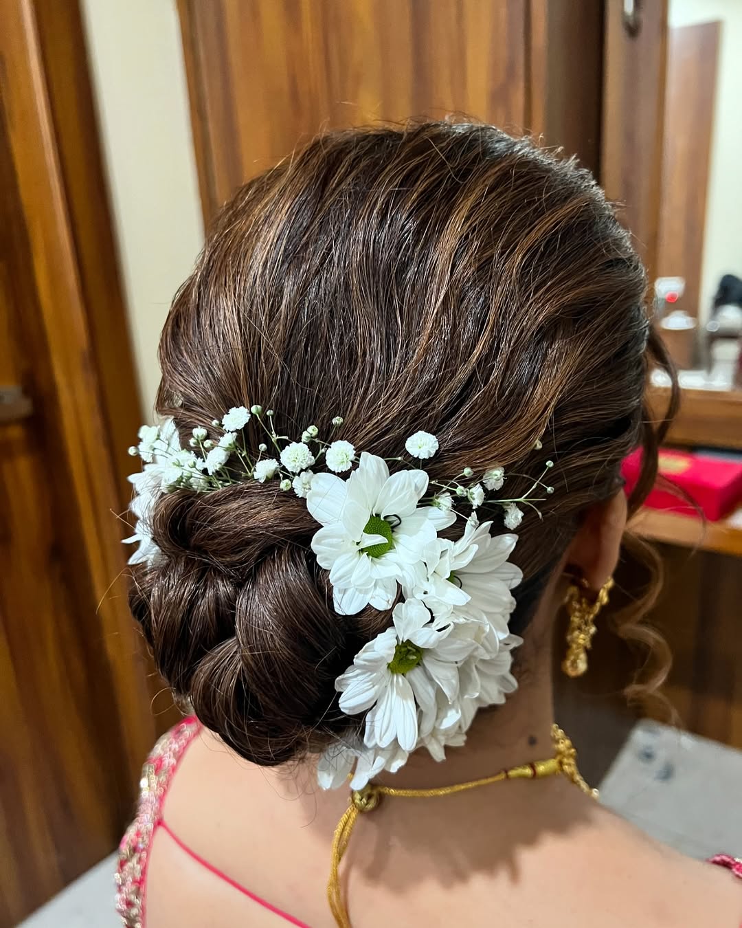 Floral Curly Bun