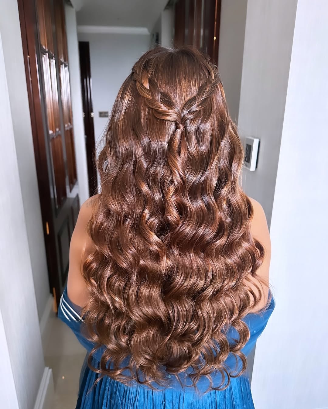 Front Braided Hairline with Loose Waves
