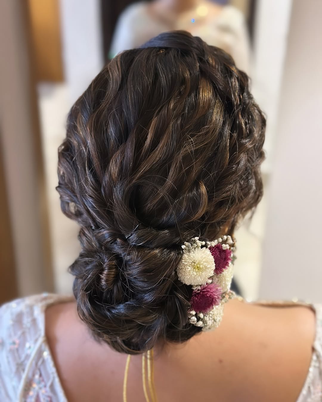 Curly Knotty Low Messy Bun