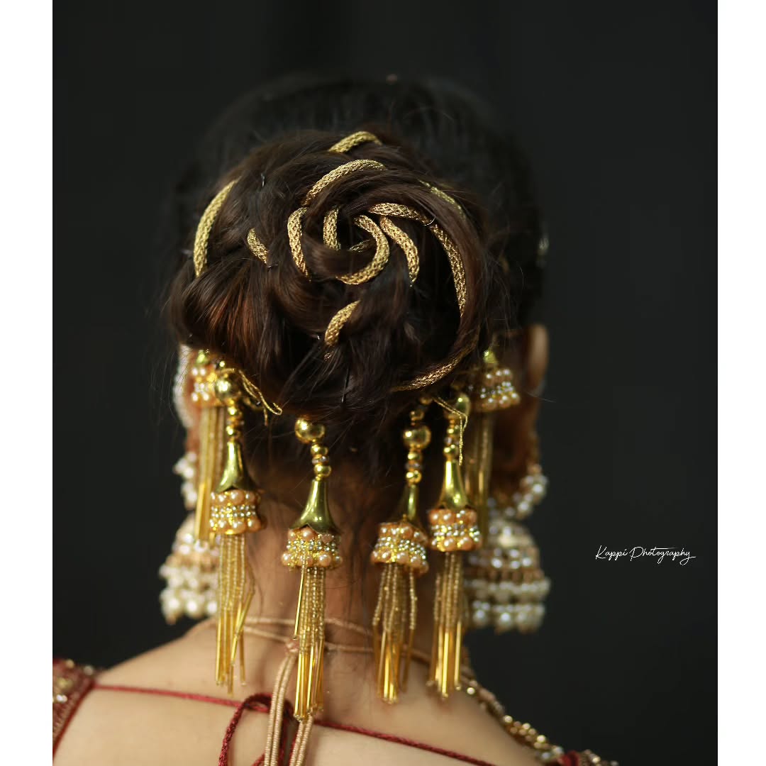 Golden Dramatic Messy Bun