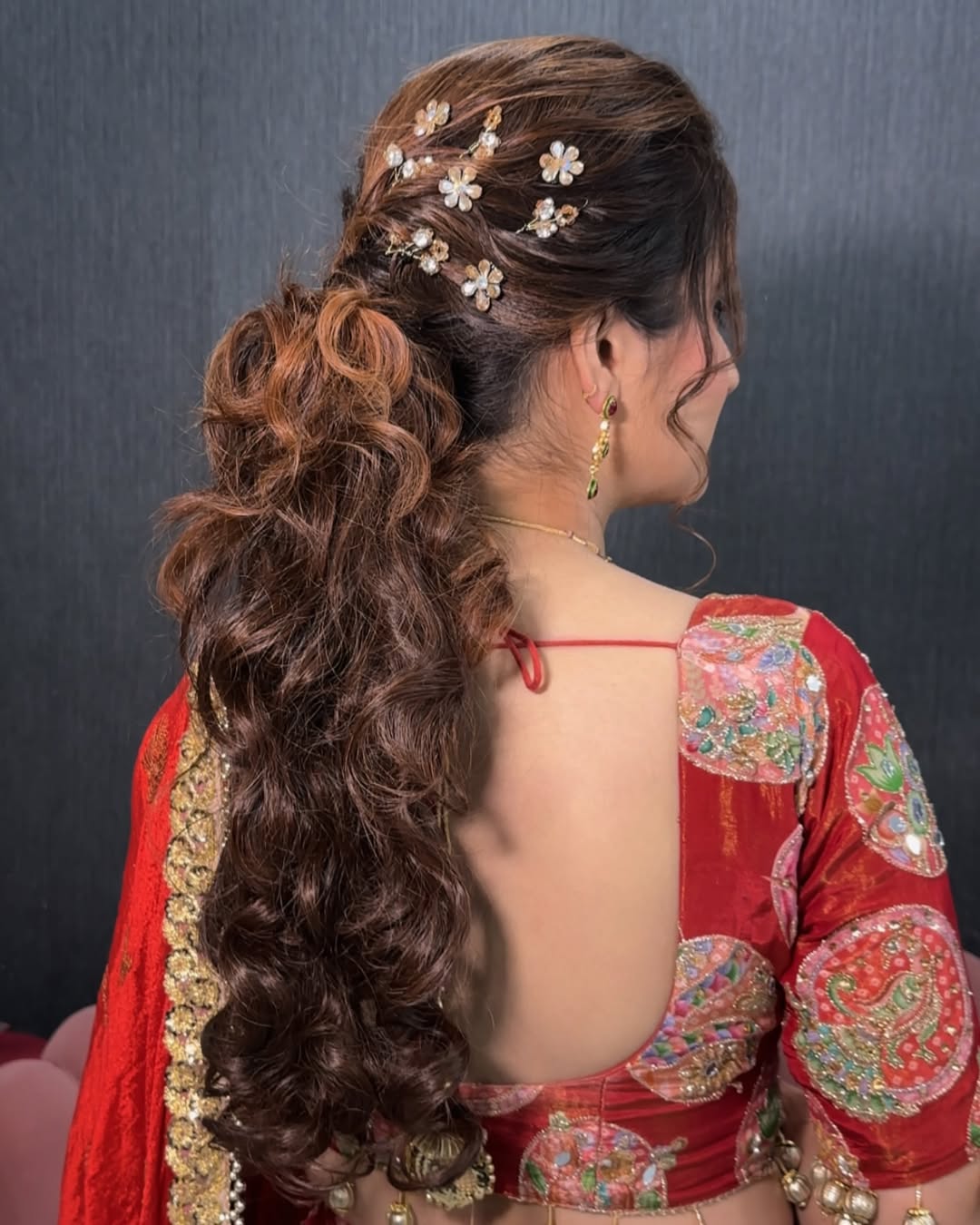 Messy Bridal Ponytail