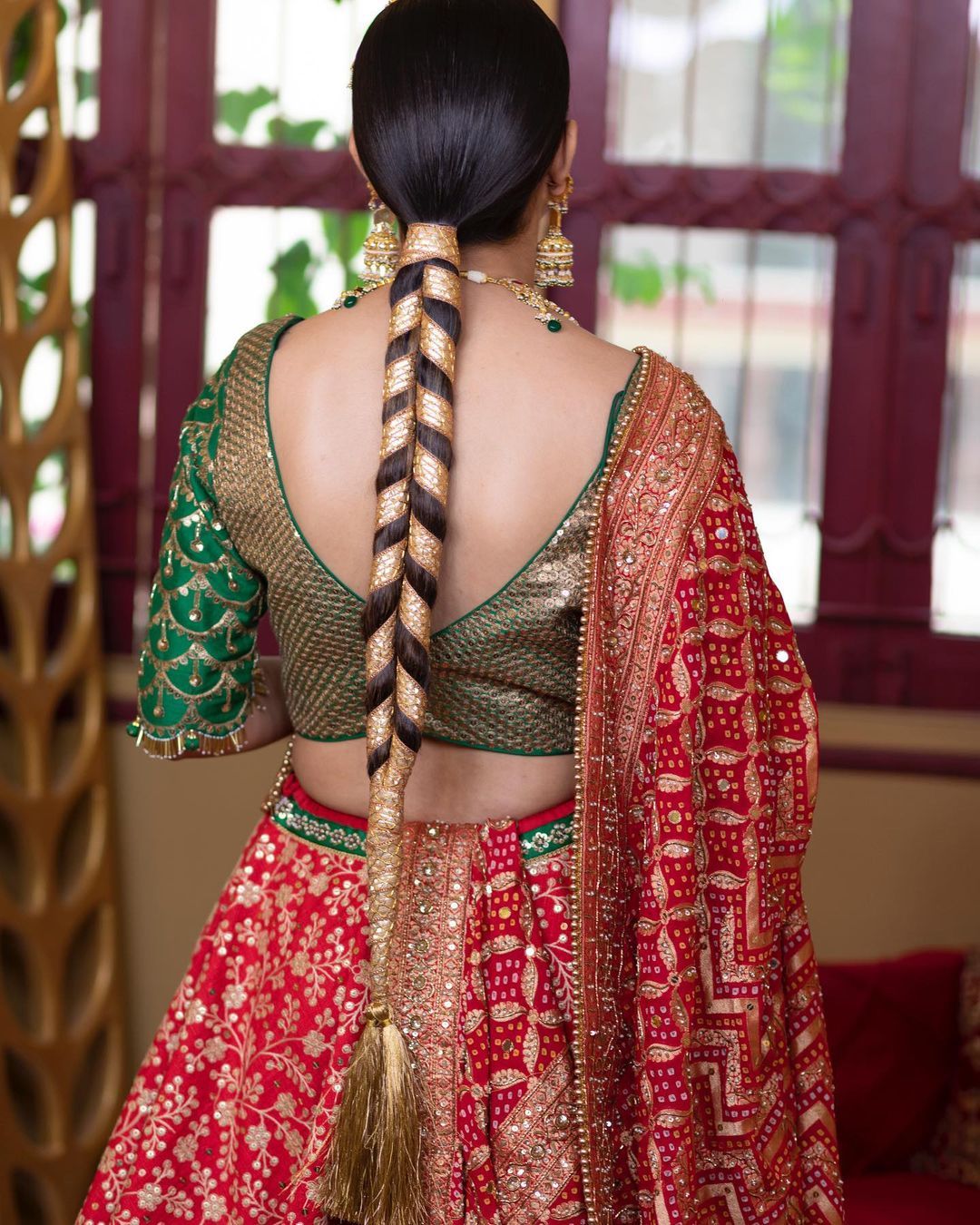 Traditional Lace Coiled Ponytail