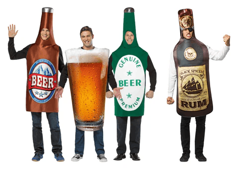 Alcoholic Drinks Group Costume