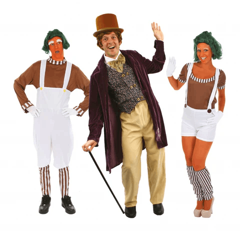 Willy Wonka & his Oompa Loompa helpers