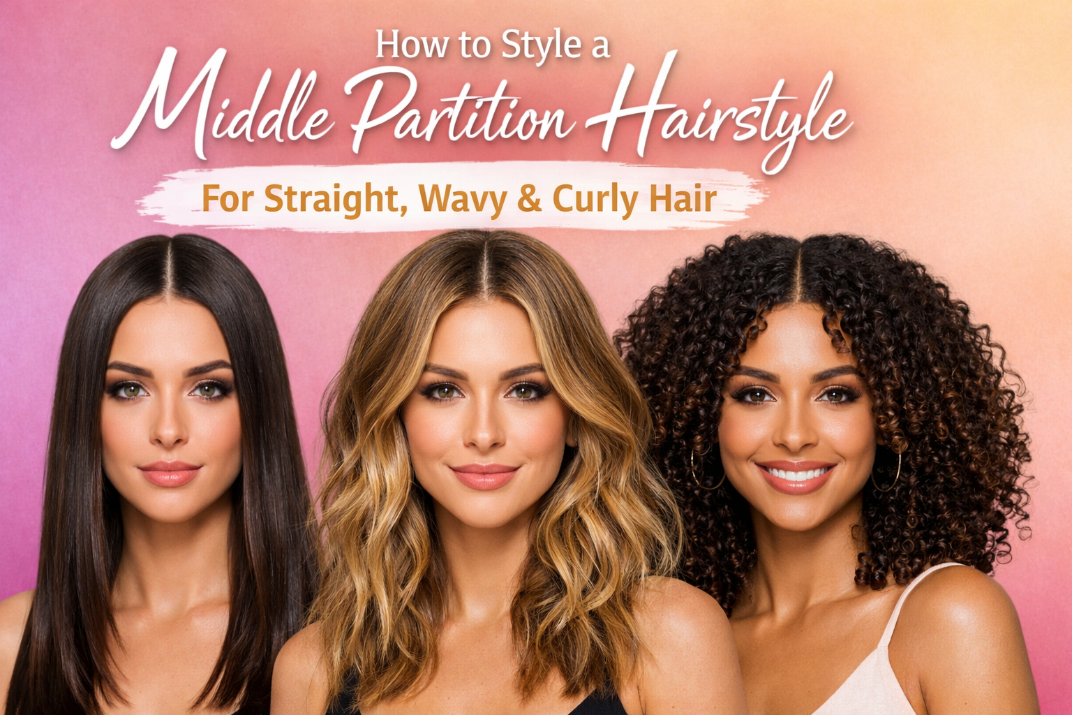 middle part hairstyles