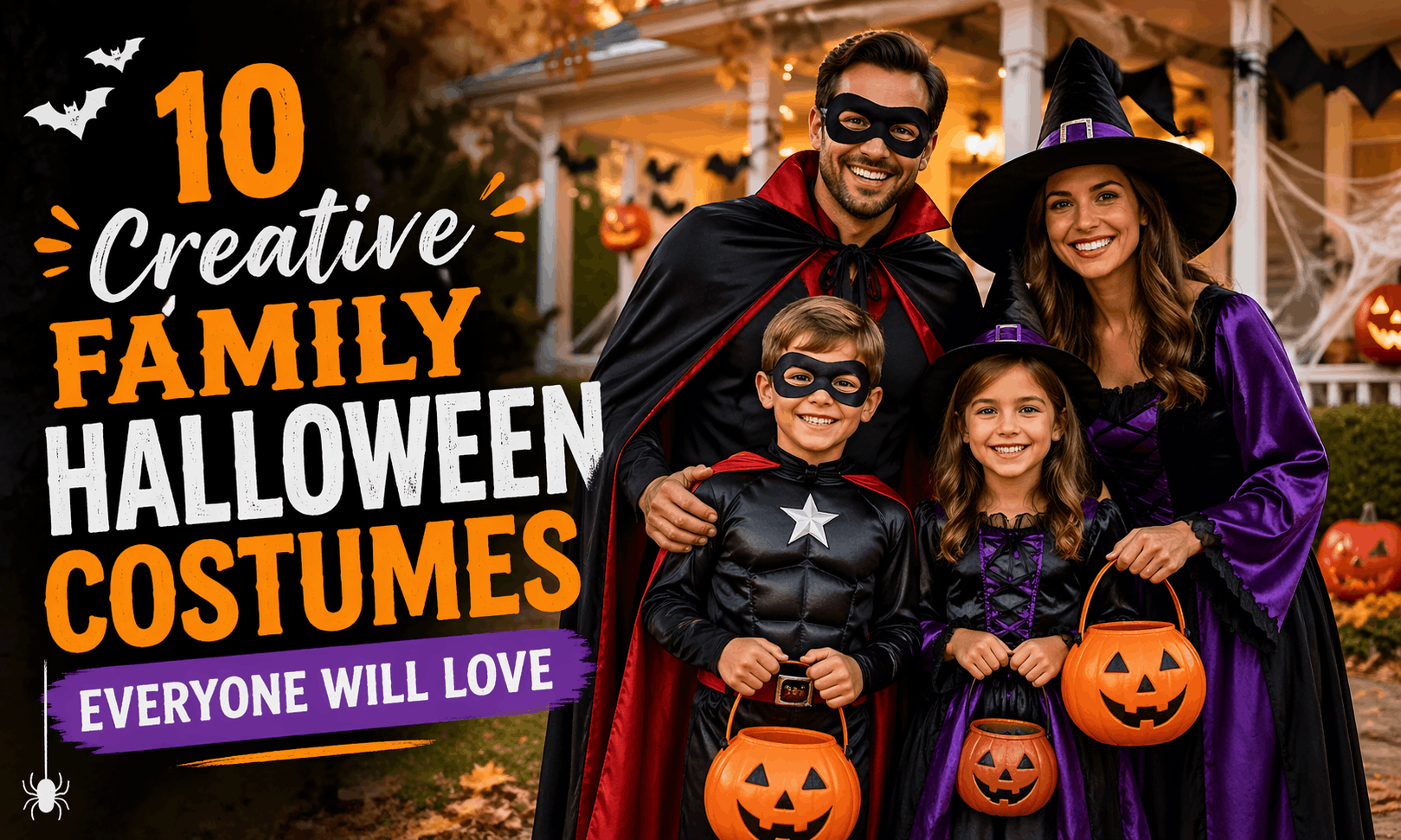 family of 4 halloween costumes