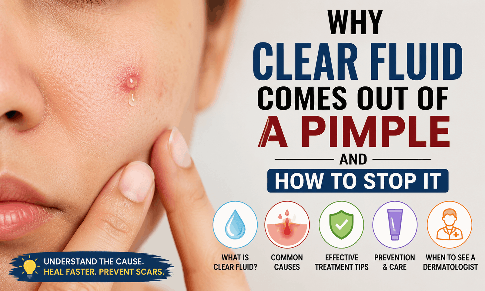 Why Clear Fluid Comes Out of a Pimple